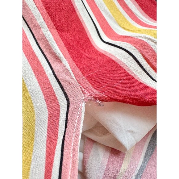 NBD x NAVEN Pippa Red Sunrise Stripe Crepe Open Back Cut Out Maxi Dress, Size S - Picture 10 of 13